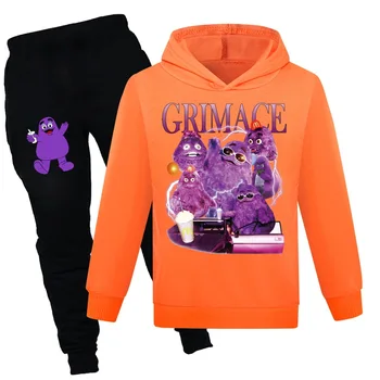 Game Grimace Shake ruhák gyerek kapucnis pulóver alkalmi pulóverek+nadrág 2db szett lányok sportruházat Baby Boys tréningruha gyermekruházat