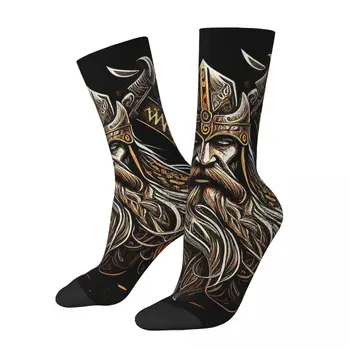 Hihetetlen viking, skandináv mitológia Skandináv harcos Uniszex téli zokni Hip Hop Boldog zokni utcai stílus Őrült zokni
