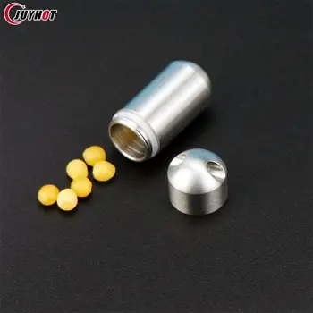 Hordozható tablettatartó vízálló fém kapszula doboz Mini gyógyszeres tok kulcstartó Rozsdamentes acél medálok Elsősegély tabletta doboz