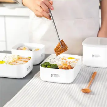Hordozható uzsonnás doboz iskolai irodai piknik hűtőszekrényhez Élelmiszertároló tartály Mikrohullámozható tál Frissen tartó Bento konténer