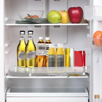 Hűtőszekrény forgó tálcás tároló állvány fűszertartók Élelmiszer-tároló rendszerező Hűtőszekrény-rendszerező doboztartó italtartókhoz