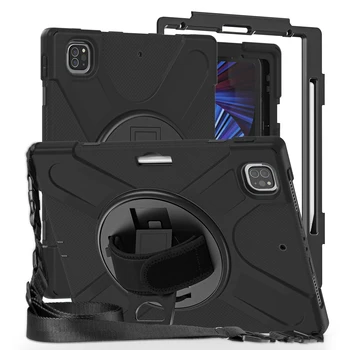 iPad Pro 12.9 2018 2020 2021 2022 Case Kids Safe Armor ütésálló PC szilícium hibrid állvány táblagép fedél