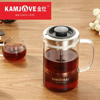 Kamjove módszer-hőálló üveg kávéfőző készlet, Pu 'er Tea Art Pot, French Pans teáskanna