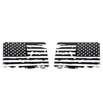 Keménytetős ablak USA szomorú zászló matricák Amerikai zászló matricák Jeep Wrangler 2011-2017 JK 4 ajtós, 1 pár