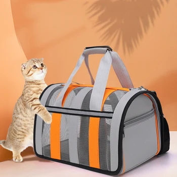 Kisállat kirándulás hordozható macska kutyák kézitáska nyári lélegző hordozó utazási kiskutya cica egyvállas táska kisállat hordtáska Supplie