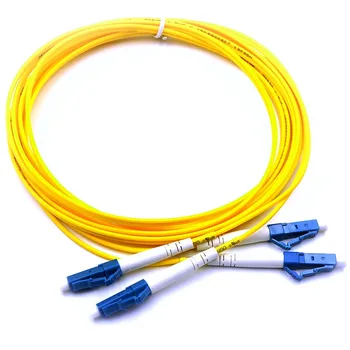 kiváló minőségű LC-LC egymódú duplex száloptikai patch kábel FTTH LC Duplex száloptikai patch kábel Szálmentes szállítás