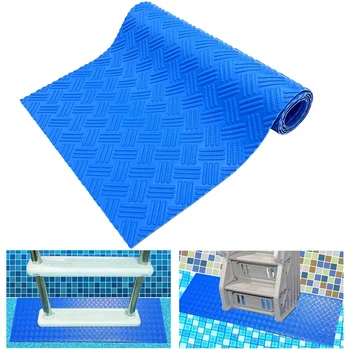 kék úszómedence létraszőnyeg csúszásmentes textúra védő úszószőnyeg