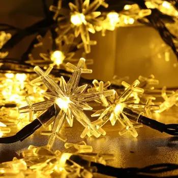 LED napelemes tündérfények 6M 30LEDS 8 mód kültéri napelemes lámpák vízálló otthoni kerthez Utcai karácsonyi dekoráció