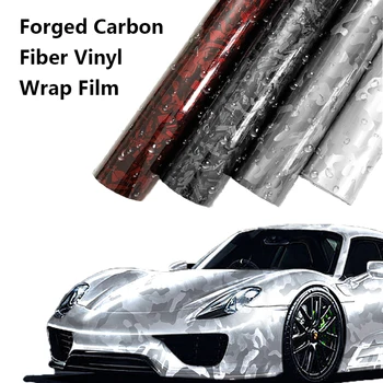 Legújabb Magas fényes fekete kék ezüst piros kovácsolt szénszálas vinil fólia ragasztó motorkerékpár robogó autó matrica csomagolás