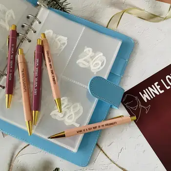 Luxus zselés tinta tollak 5db Wine Red Rollerball tollkészlet iskolába Tartós írótoll naplóíráshoz Tervező Középiskola Kezdőlap