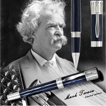 M Great Writer Edition Mark Twain luxus rollerball golyóstoll fekete kék bor vörös gyanta sorozatszám 0068/8000