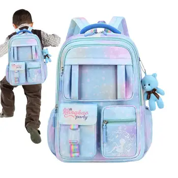Medve hátizsák lányoknak Aranyos medve hercegnő lélegző gyerek hátizsák 18 hüvelykes nagy kapacitású gerincvédő hátizsákok iskolába
