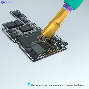 Mijing 2 az 1-ben Antisztatikus IC alaplap ragasztóeltávolító kefe mobiltelefonhoz Alaplap NYÁK CPU chip tisztítás ragasztójavító eszközök