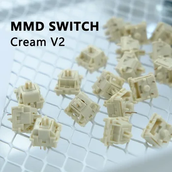 MMD Cream V2 kapcsoló Lineáris 5Pin 45g POM kapcsolók Egyedi barkácsolás mechanikus billentyűzetkészlethez Gaming kiegészítők GMK67 GK61 RGB MX