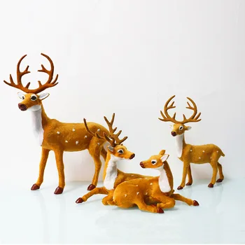 Nagybani szimuláció Sika szarvas állatdekoráció Mori stílusú fotózás Kellékek asztali dekoráció Karácsonyi szarvas lakberendezés