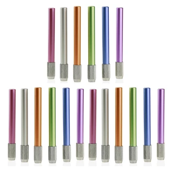 NEW-18PCS Fém színes rúd Egyvégű ceruzahosszabbító Ceruzahosszabbító toll Gyűjtőtoll hosszabbító Ceruza tok