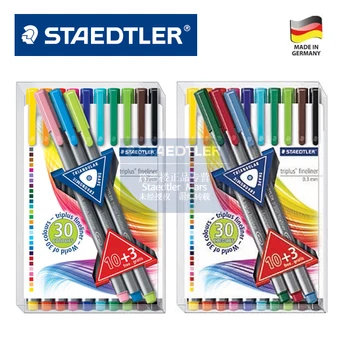 Németország STAEDTLER 334 TB13 háromszög színű gél toll szálas finom vonalú toll klasszikus színes finom vonalú toll 13 színkészlet