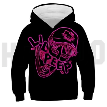 Népszerű Lil Peep pulóverek Kids Baby Daily Lounge Wear 3D nyomtatás Rapper Lil Peep kapucnis pulóverek Anime ruhák Túlméretezett pulóver