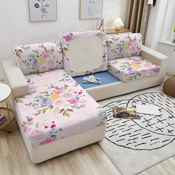 Növényi stílusú elasztikus kanapéhuzat kanapé emelkedés visszahúzható kanapétok virágminta Home Kihúzható párnahuzat kanapékhoz