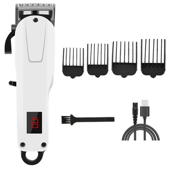 Professzionális hajnyírók férfi elektromos trimmer digitális kijelző USB újratölthető vezeték nélküli haj- és szakállápolók
