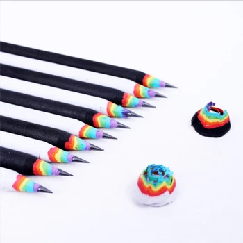 Rainbow HB Környezetbarát, nem mérgező ceruza A diákok írást használnak Vázlat festés Papírpálca toll Iskolai írószerek
