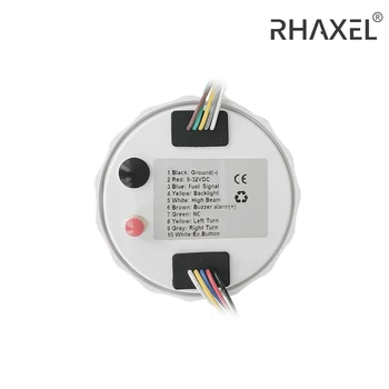 RHAXEL univerzális sebességmérő GPS 120MPH kilométer-számláló távolsági fényszóróval Bal oldali fény Jobb fény 85mm üzemanyagszint-mérő Voltmérő 12V