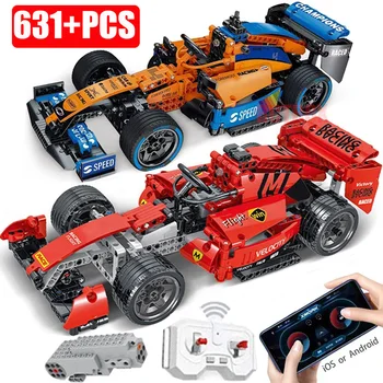Szakértő Műszaki autó F1 Formula 1 építőelemek 42141 APP RC autó szuper sebességű versenyjármű kockák Játékok gyerekeknek Fiú ajándékok