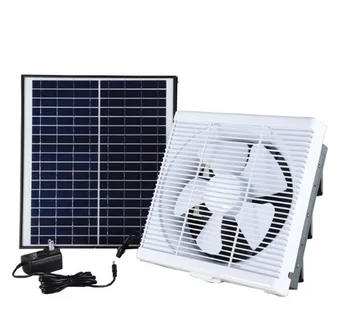 Szellőző eszköz ECO kipufogó ventilátor Napelemes műanyag zsalu 10 hüvelykes zsalu szellőző ventilátor napelemes mennyezeti elszívó ventilátor