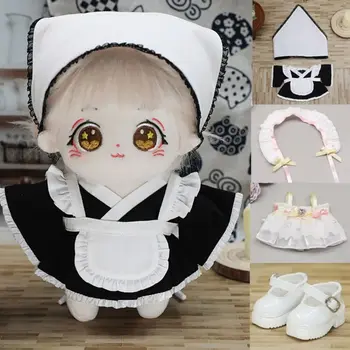 Szép tavaszi nyári ruhák Pamut francia szobalány plüss babák Divat 20 cm-es pamutbabához / EXO Idol babákhoz
