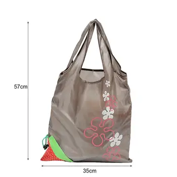 Többcélú könnyű összecsukható táska Eper bevásárlótáska hölgynek