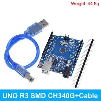 UNO R3 kompatibilis fejlesztőkártya atmega328p SMD CH340G kábellel