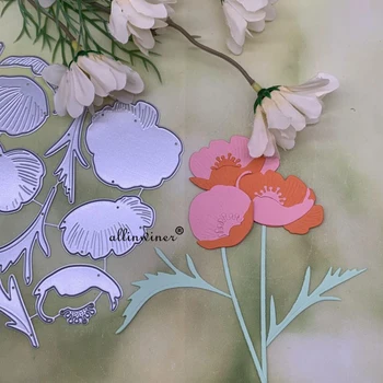 Viráglevél dekoráció Fémvágó szerszámok Sablonok DIY scrapbooking Dekoratív dombornyomás Kézműves stancolási sablon