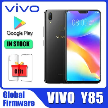 Vivo Y85 okostelefon 4GB 64GB kettős kamera Android telefon Google Play Áruház Dual SIM ujjlenyomat Global ROM