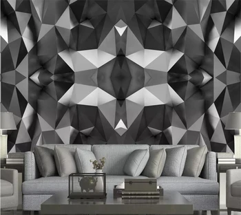 wellyu обои Egyéni tapéta papel de parede Egyszerű geometriai vonal négyzet TV kanapé háttér fal dekoratív festés falfestmény