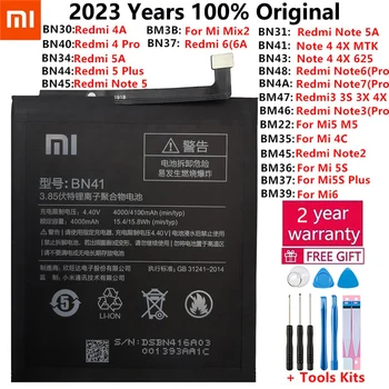 Xiao Mi eredeti telefon akkumulátor Xiaomi Redmi Note 4 4X 3 3S 3X 4X 4A 3 pro 5 5A 6 6A Pro Mi4C Mi 5X Mi 5 Mi5 M5 Mi6 akkumulátorokhoz
