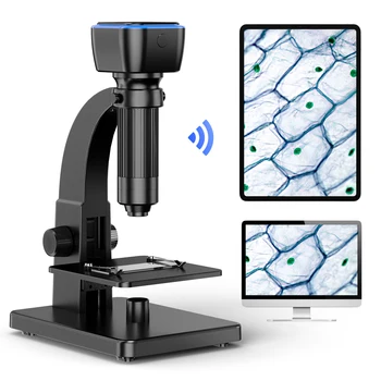 Új Biotudományi Kísérlet HD 500x/2000x mikroszkóp LED fényforrások Hordozható WiFi / USB digitális fényképezőgép Fényképek