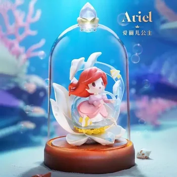 Új Disney hercegnő vak doboz mázas virágárnyék sorozat Titokzatos meglepetés doboz sellő Ariel Hua Mulan Belle Alo figura játékok