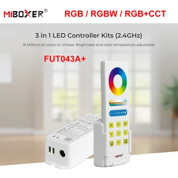 Új Miboxer FUT043A+ FUT043+ RGB RGBW RGB CCT Smart LED vezérlőrendszer okostelefon APP / 2.4GHz RF vezérlés CCT és fényerő
