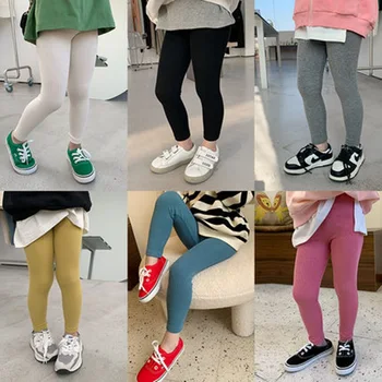 Új stílusú gyermek külföldi stílusú koreai egyszínű leggings